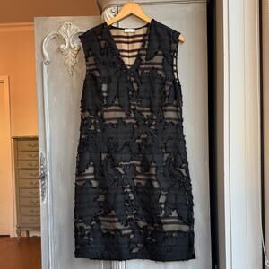 Dries Van Noten Dress - Vintage 2000's Black Cotton Voile Shift EU 40 US 8